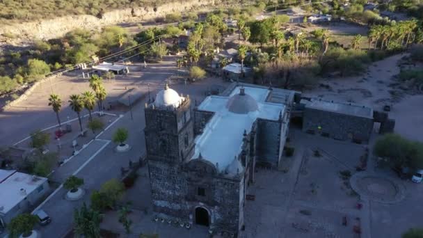 San Francisco Javier Vigge Biaundo Mission Loreto Built 1744 Indian — стоковое видео