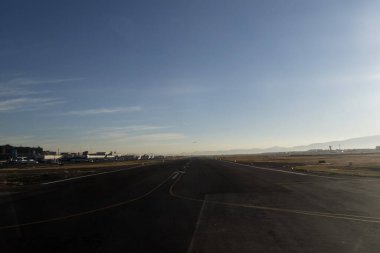 Meksika şehri hava manzaralı panorama uçak manzaralı.