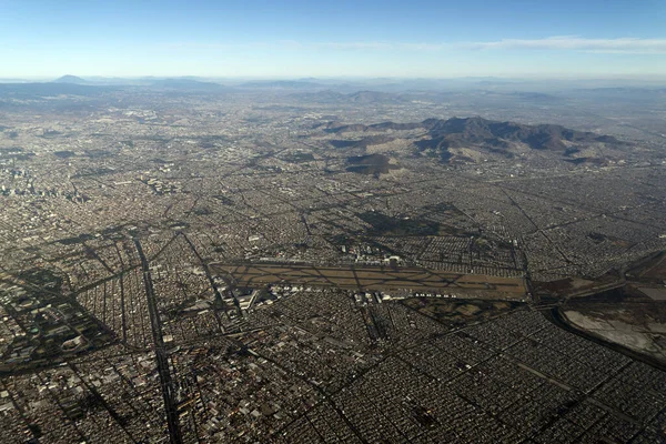 Airport Mexico City Area Aerial View Panorama Airplane Landscape — Stock Photo, Image