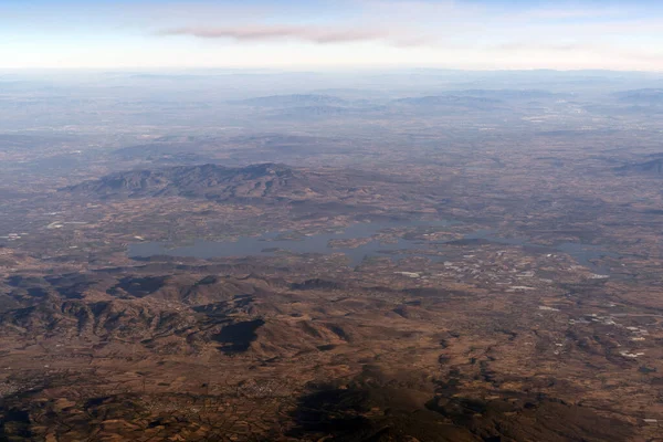 Mexiko Guadalajara Fält Och Vulkaner Antenn Utsikt Panorama Landskap Från — Stockfoto