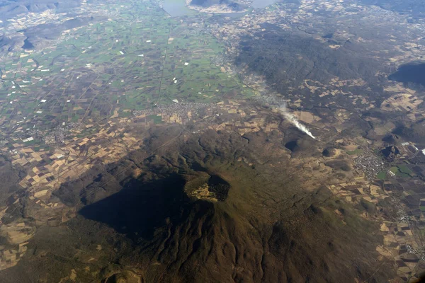 Mexiko Guadalajara Pole Sopky Letecký Pohled Panorama Krajina Letadla Při — Stock fotografie