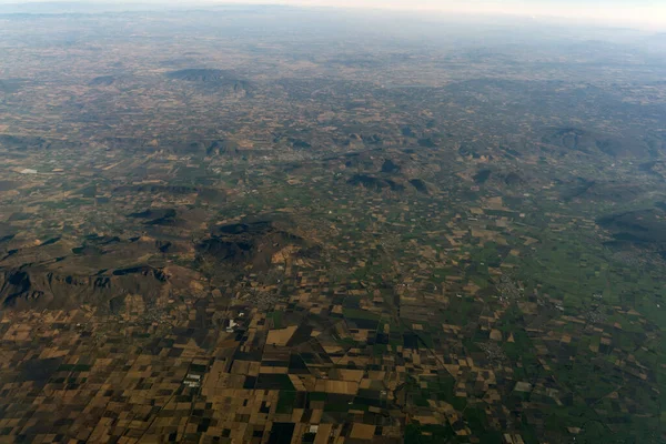 México Guadalajara Campos Vulcões Vista Aérea Paisagem Panorama Avião Enquanto — Fotografia de Stock