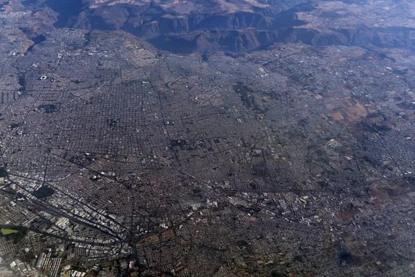 México Guadalajara Cidade Vista Aérea Panorama Paisagem Avião Enquanto Voa — Fotografia de Stock
