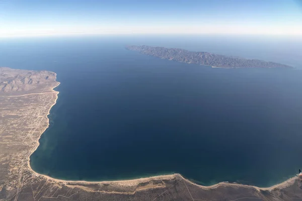 Cerralvo Cousteau Ostrov Baja California Sur Letecký Pohled Panorama — Stock fotografie