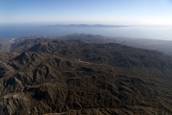 Mexico Baja California Sur Airplane Panorama Aerial Landcape — Stock Photo, Image
