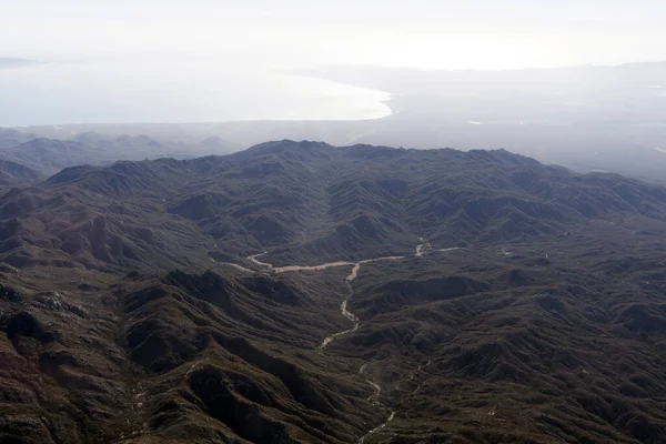 México Baja Califórnia Sur Partir Avião Panorama Aéreo Landcape — Fotografia de Stock