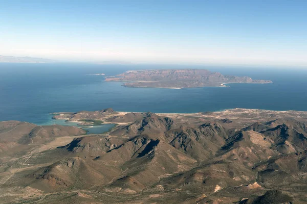 Paz Balandra Inne Plaże Mexico Baja California Sur Samolotu Panorama — Zdjęcie stockowe