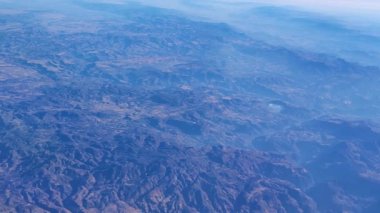 Meksika guadalajara sahaları ve yanardağ manzarası Mexico City 'den uçarken uçaktan manzara manzarası