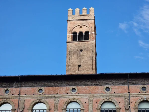 Bologna Piazza Maggiore Πλατεία Λεπτομέρεια Θέα — Φωτογραφία Αρχείου