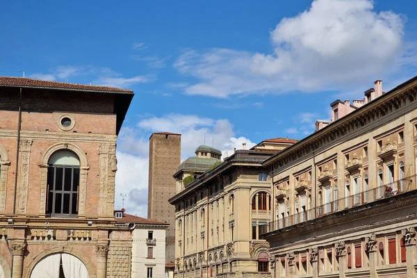 Bologna Piazza Maggiore Quadratische Ansicht Stadtbild — Stockfoto
