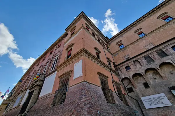 Accursio Palace Bologna Piazza Maggiore Square View Cityscape — ストック写真