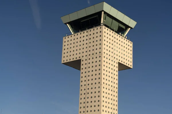 Wieża Kontroli Lotniska Meksyk Szczegóły Miasta — Zdjęcie stockowe