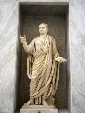 Eski mermer Roma heykeli heykel detayı