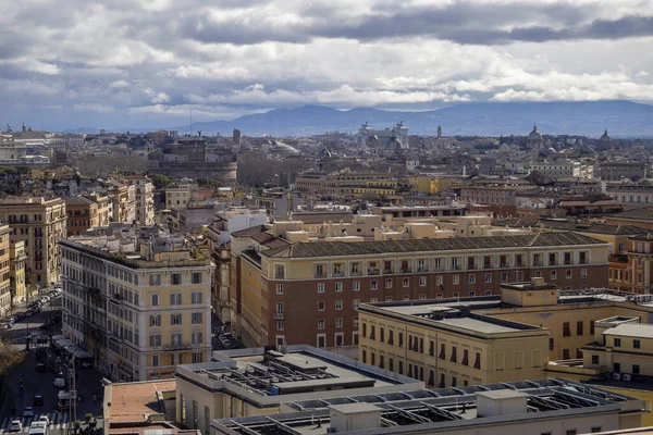 Roma Hava Manzaralı Şehir Manzarası Vatikan Müzesi Panoramasından — Stok fotoğraf