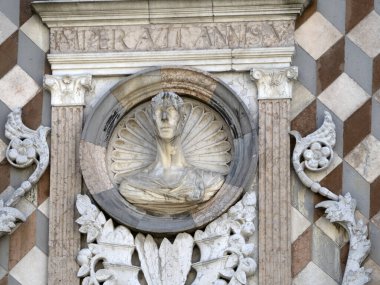 Santa Maria Maggiore Kilisesi. Bergamo İtalya. Kapatın.