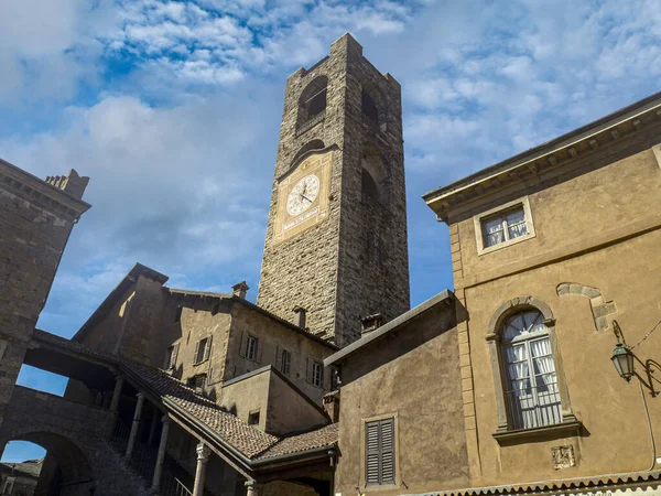 Μπέργκαμο Μεσαιωνική Πόλη Piazza Maggiore Θέα Θέση — Φωτογραφία Αρχείου