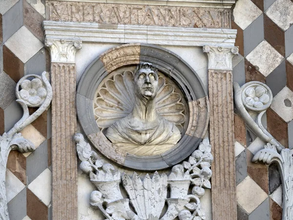 Santa Maria Maggiore Kerk Bergamo Italië Detail Close — Stockfoto