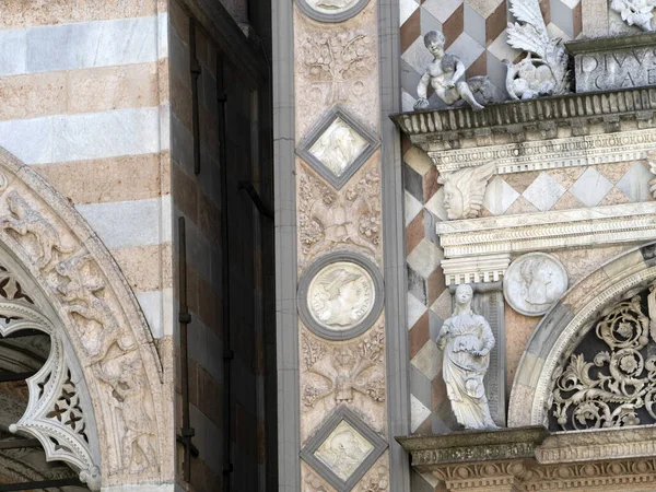 Santa Maria Maggiore Church Bergamo Italy Detail Close — Stock Photo, Image