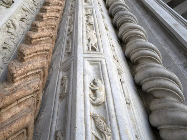 Santa Maria Maggiore Kostel Bergamo Itálie Detail Close — Stock fotografie