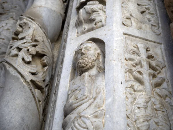 Santa Maria Maggiore Kerk Bergamo Italië Detail Close — Stockfoto
