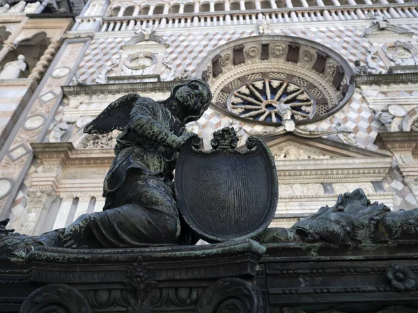 Santa Maria Maggiore Kerk Bergamo Italië Detail Close — Stockfoto