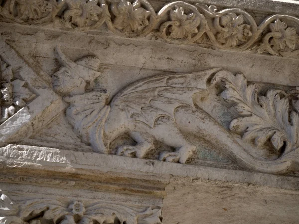 Santa Maria Maggiore Kyrka Bergamo Italy Detalj Närbild — Stockfoto