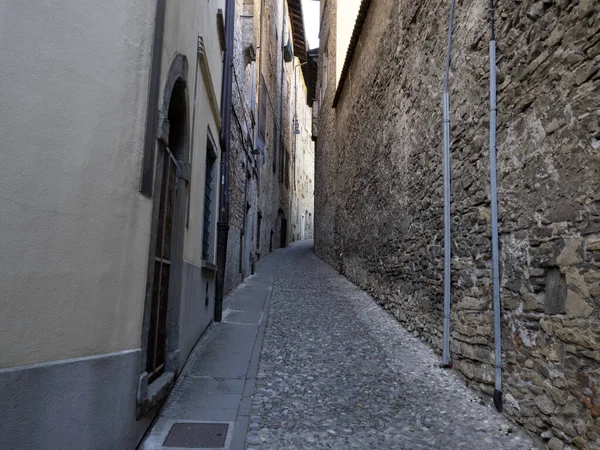 Bergamo Medieval Casas Alta Cidade Ver Detalhe — Fotografia de Stock