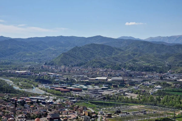 Yakıt Deposu Arquata Karalama Havadan Manzara Manzarası — Stok fotoğraf