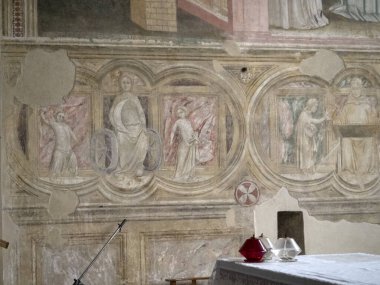 Eremitani Church in Padova italy  restored paintings after bombing