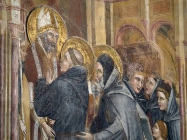 Padova İtalya 'daki Eremitani Kilisesi bombalamadan sonra tabloları restore etti