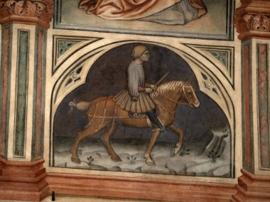 Padova Palazzo Della Ragione eski ortaçağ hukuk mahkemesi adalet salonu binası.