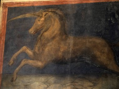 Padova Palazzo Della Ragione eski ortaçağ hukuk mahkemesi adalet salonu binası.