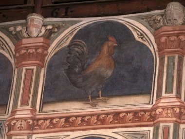 Padova Palazzo Della Ragione eski ortaçağ hukuk mahkemesi adalet salonu binası.