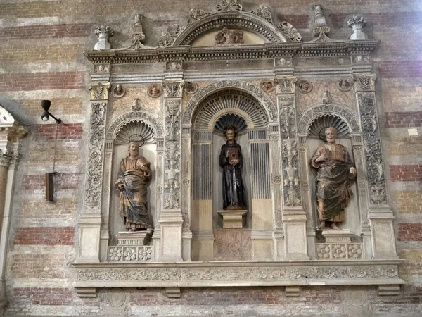 Eremitani Church Padova Italy Restored Paintings Bombing — Stock Photo, Image