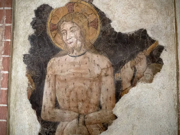 Eremitani Church Padova Italy Restored Paintings Bombing — Fotografie, imagine de stoc