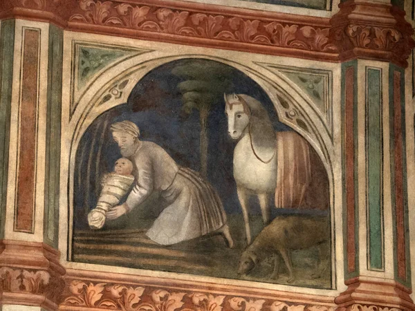 Padova Palazzo Della Ragione eski ortaçağ hukuk mahkemesi adalet salonu binası.