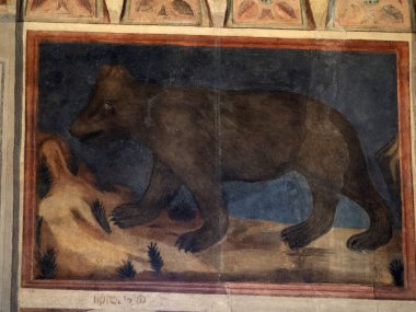 Padova Palazzo Della Ragione eski ortaçağ hukuk mahkemesi adalet salonu binası.