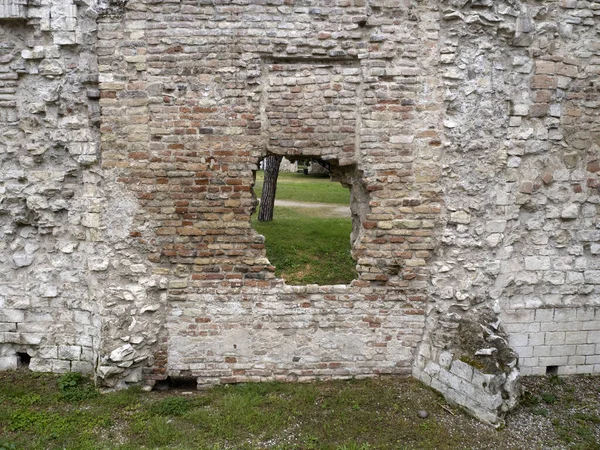 Padova Arena Gardens Medieval Walls View — Stock Photo, Image