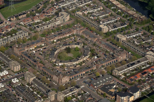 Amsetrdam Area Holland Middle Class Channels Houses Aerial View Panorama — Stock Photo, Image