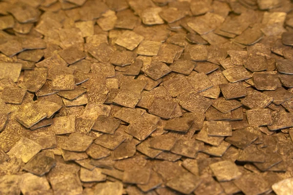 Antique Gold Coin Dirham Treasure Detail — Fotografia de Stock