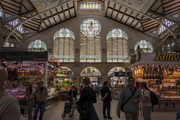 Valencia Spain May 2022 Historic Market Full Customers Mecado Central — Foto de Stock
