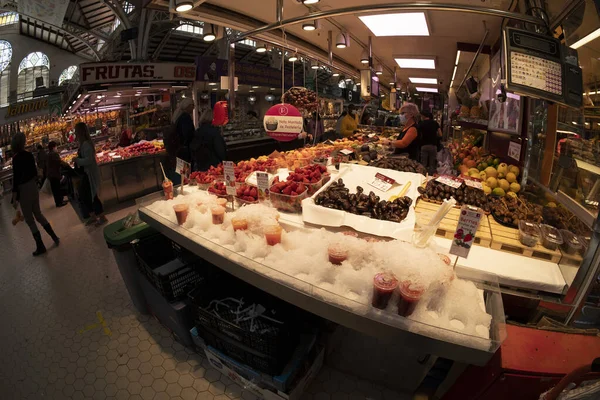 Valencia Spain May 2022 Historic Market Full Customers Mecado Central — Fotografia de Stock