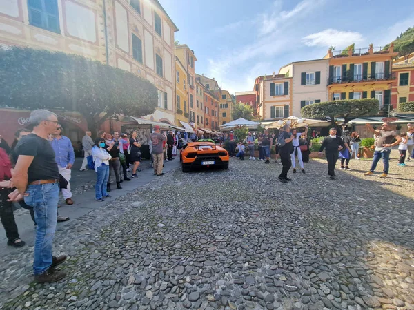 Portofino Olaszország Május 2022 Lamborghini Bikafuttatás Ünnepli Több Mint Éves — Stock Fotó