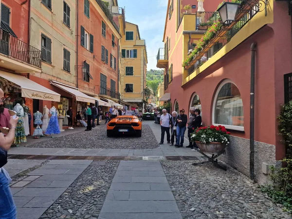 Portofino Olaszország Május 2022 Lamborghini Bikafuttatás Ünnepli Több Mint Éves — Stock Fotó