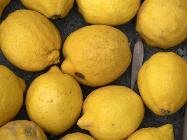 bir sürü taze İtalyan limonu.
