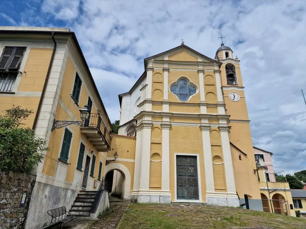 Nozarego Kilisesi Santa Margherita Bağlanma Panoraması — Stok fotoğraf