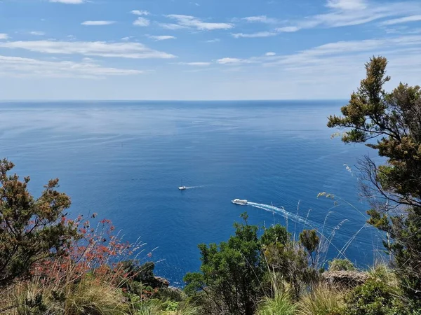 Portofino San Fruttuoso Coastal Trail Sea Panorama — Foto de Stock