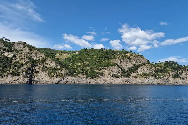 Portofino Klify Panoramy Morza — Zdjęcie stockowe