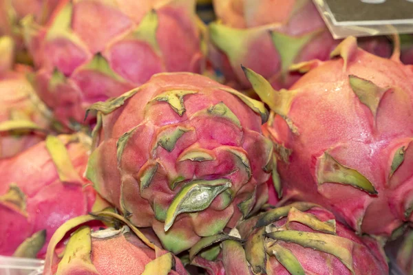 Fresh Pitaya Fruit Close Market — Stock Photo, Image