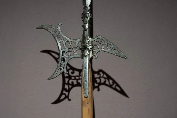 Old Medieval Iron Halberd Spear —  Fotos de Stock